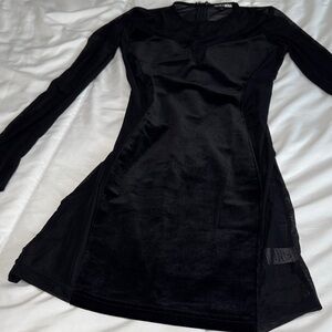 Fashion Nova Black Long Sleeve Sheath Dress